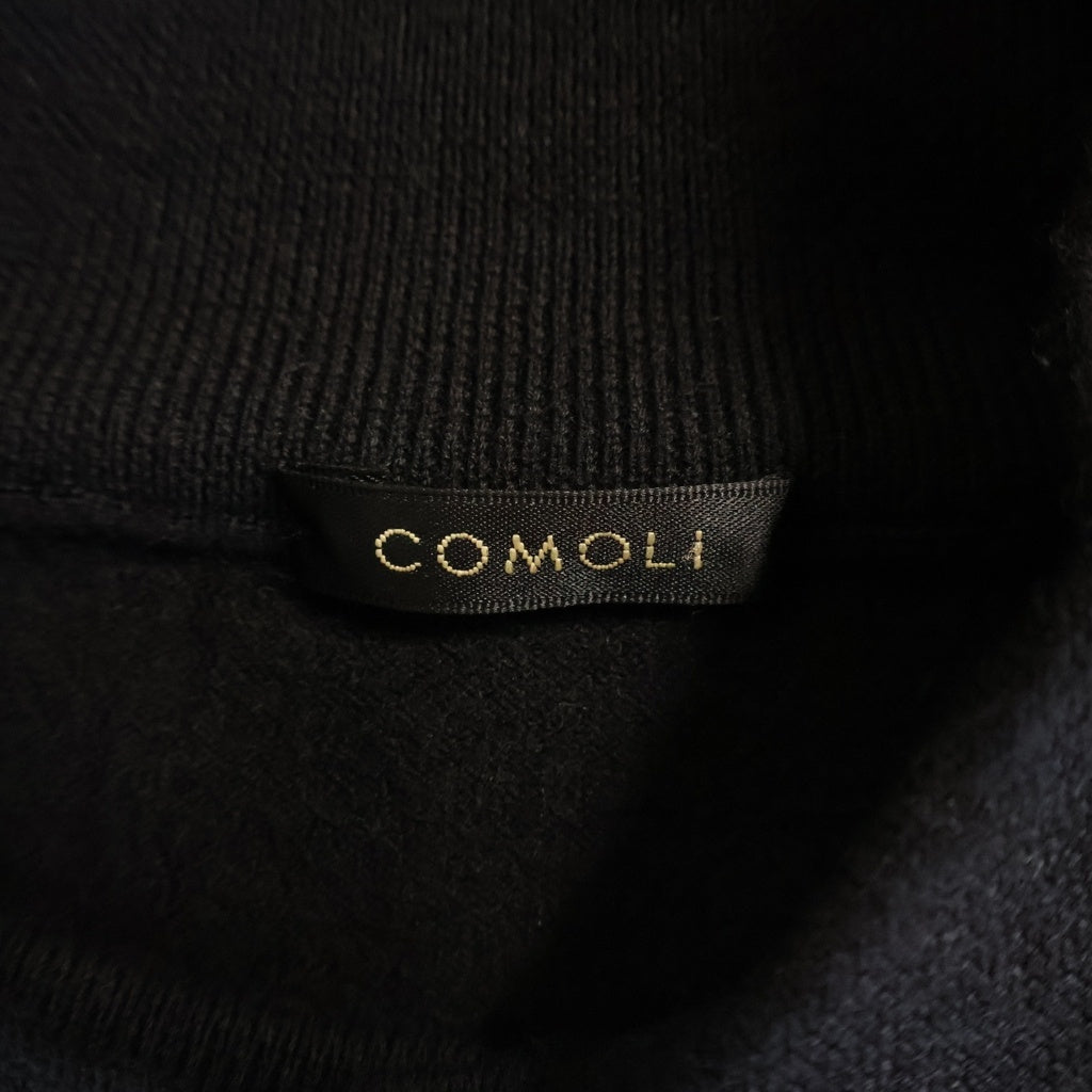 COMOLI(コモリ) 25AW ウール モックネック ニット セーター ブラック C03-06001