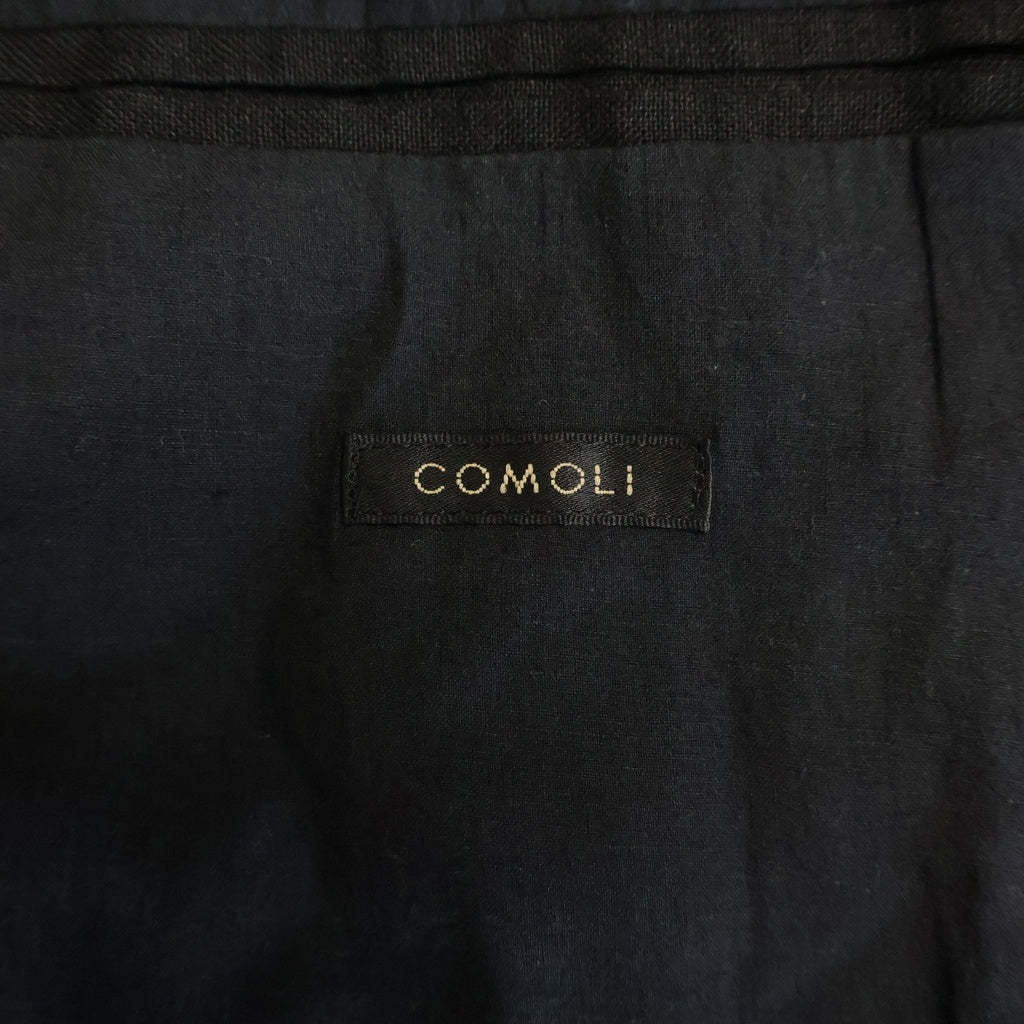 COMOLI(コモリ) 24SS CANAPA ZIP SHORT JACKET カナパ ジップアップ ショート丈 ジャケット ブラック Z01-01007