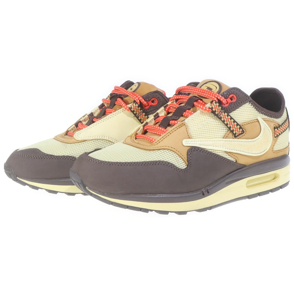 NIKE(ナイキ) ×TRAVIS SCOTT AIR MAX 1 CACT.US BROWN トラヴィススコット エアマックス1 ローカットスニーカー ベージュ/ブラウン US9/27cm DO9392-200