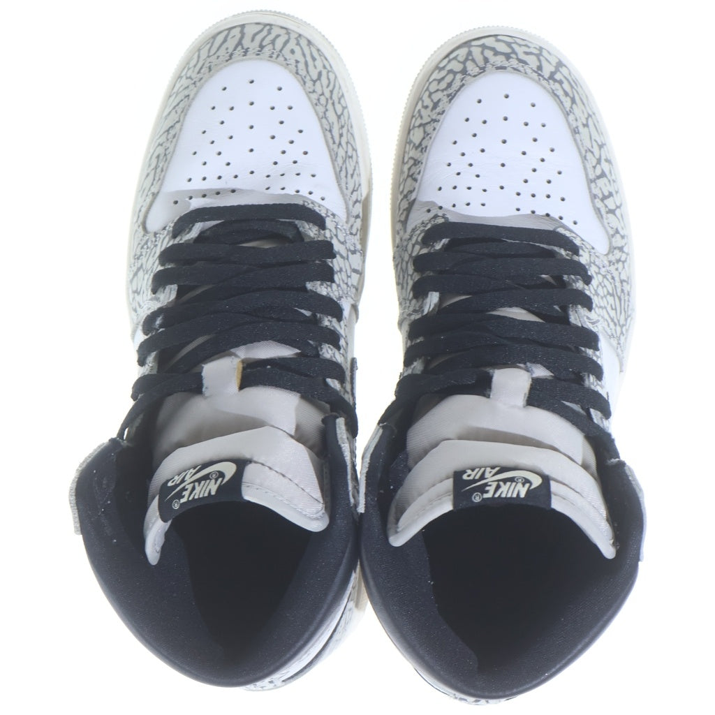 NIKE(ナイキ) AIR JORDAN 1 RETRO HIGH OG WHITE CEMENT ELEPHANT エアジョーダン1 ホワイトセメント ハイカットスニーカー ホワイト/グレー US9/27cm DZ5485-052