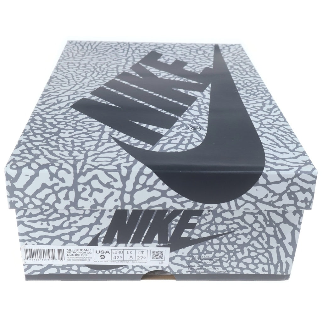 NIKE(ナイキ) AIR JORDAN 1 RETRO HIGH OG WHITE CEMENT ELEPHANT エアジョーダン1 ホワイトセメント ハイカットスニーカー ホワイト/グレー US9/27cm DZ5485-052