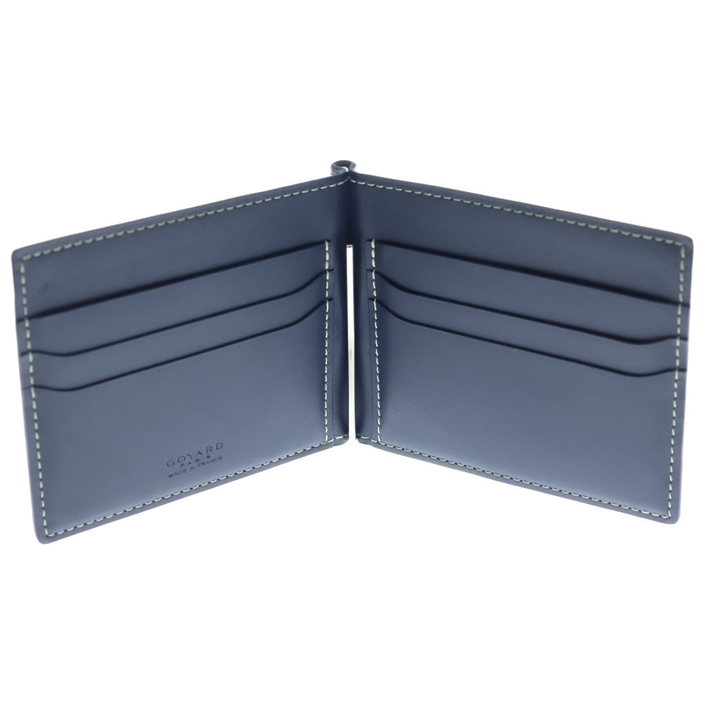 GOYARD(ゴヤール) サン トマ マネークリップ付き 二つ折り 財布 ウォレット ネイビー