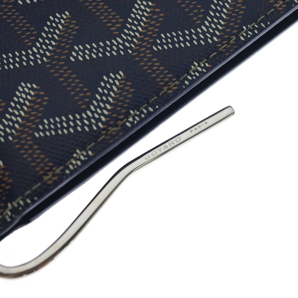 GOYARD(ゴヤール) サン トマ マネークリップ付き 二つ折り 財布 ウォレット ネイビー