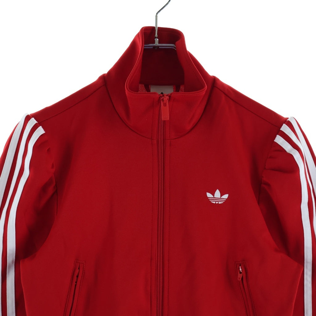 adidas(アディダス) Elevated Sleeve FB Track Top エレベーテッド ジップアップ トラックジャケット レッド レディース
