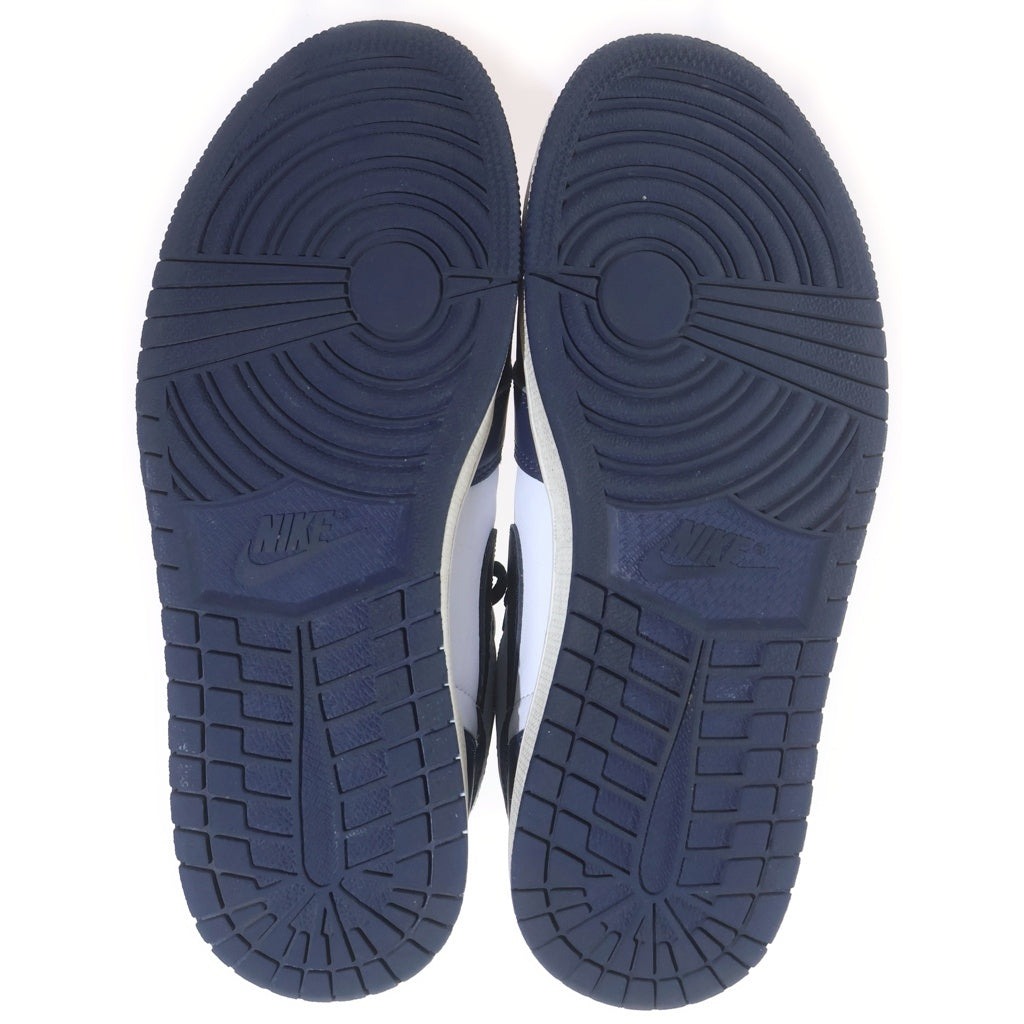 NIKE(ナイキ) AIR JORDAN 1 RETRO HIGH OG MIDNIGHT NAVY エアジョーダン1 レザーハイカットスニーカー ホワイト/ネイビー US8.5/26.5cm DZ5485-401