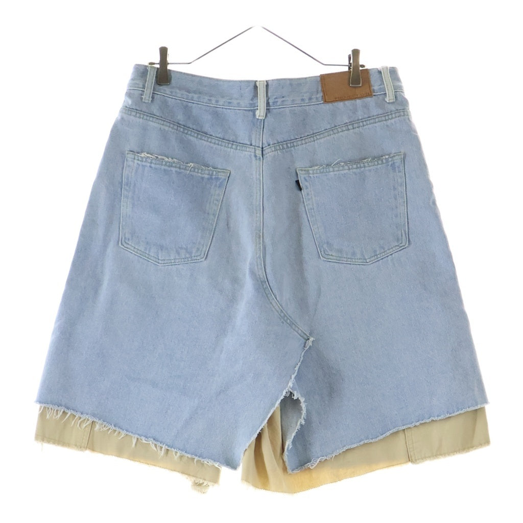 PROJECT G/R(プロジェクトジーアール) LAYERED SKIRT SHORTS レイヤードスカートショーツ ハーフパンツ インディゴ