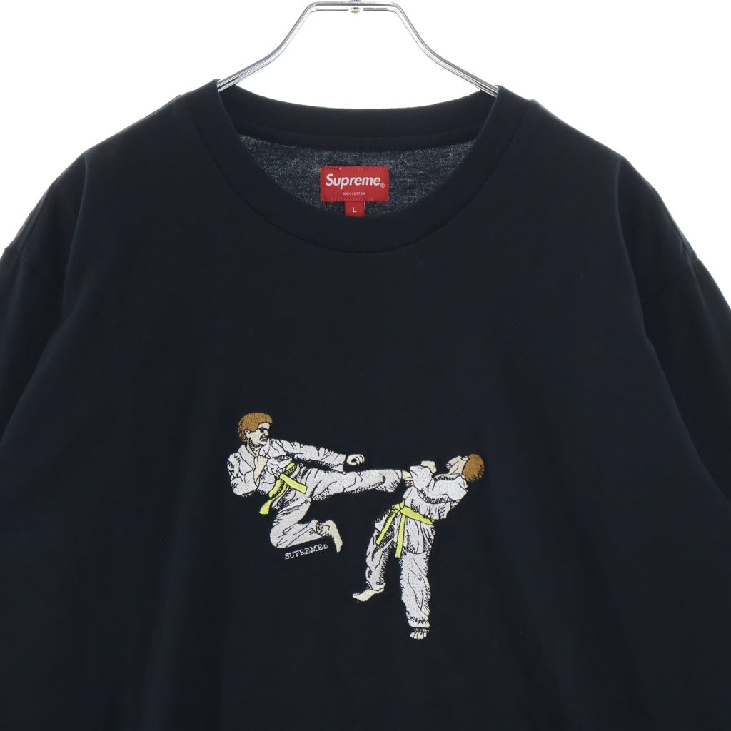 SUPREME(シュプリーム) 18SS Karate Tee 空手フロント刺繍 長袖Tシャツ カットソー ブラック