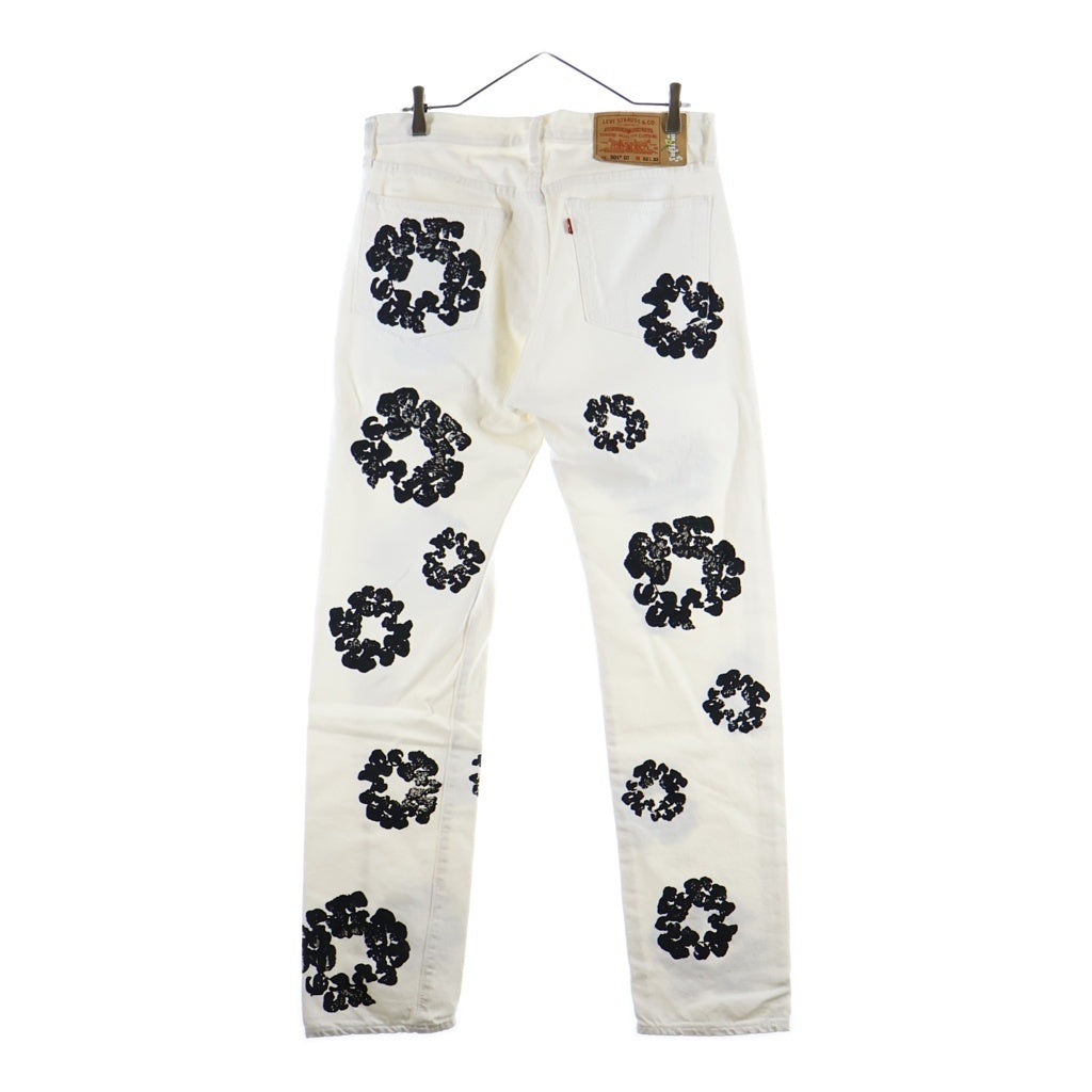DENIM TEARS(デニムティアーズ) Levi's 501 Denim Pants リーバイス 花柄デニムパンツ ホワイト PC9-A1592-0004