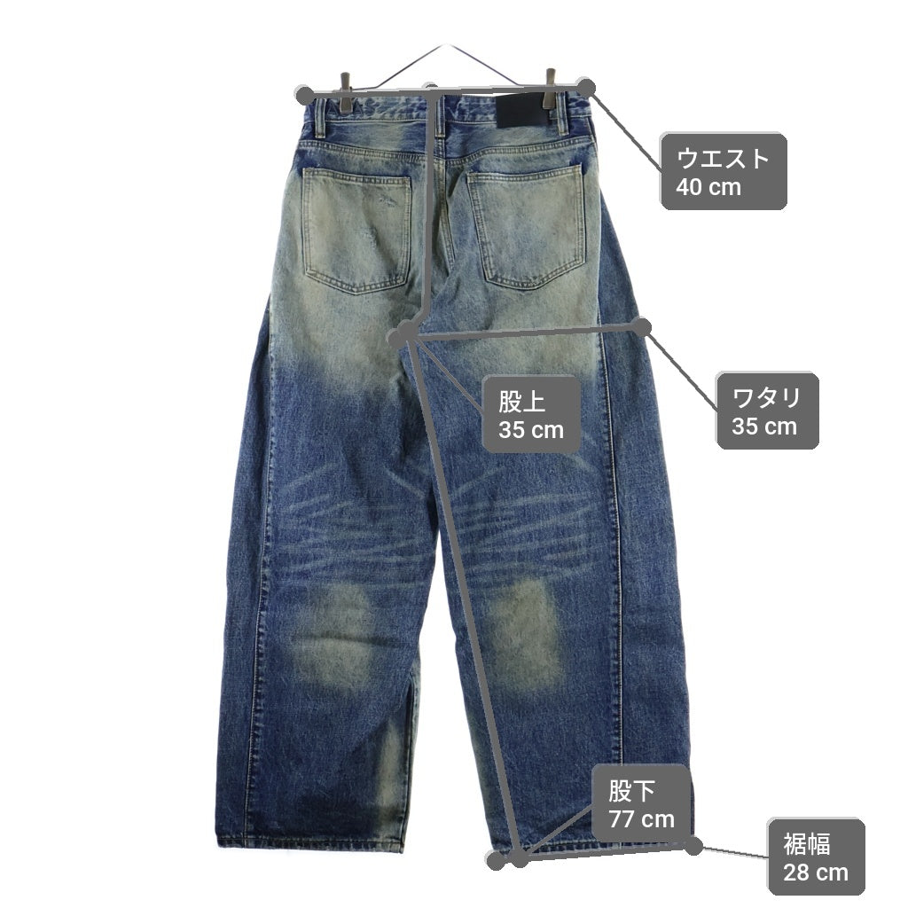 VALABASAS(ヴァラバサス) HENCE BAGGY DENIM PANT バギーデニムパンツ インディゴ
