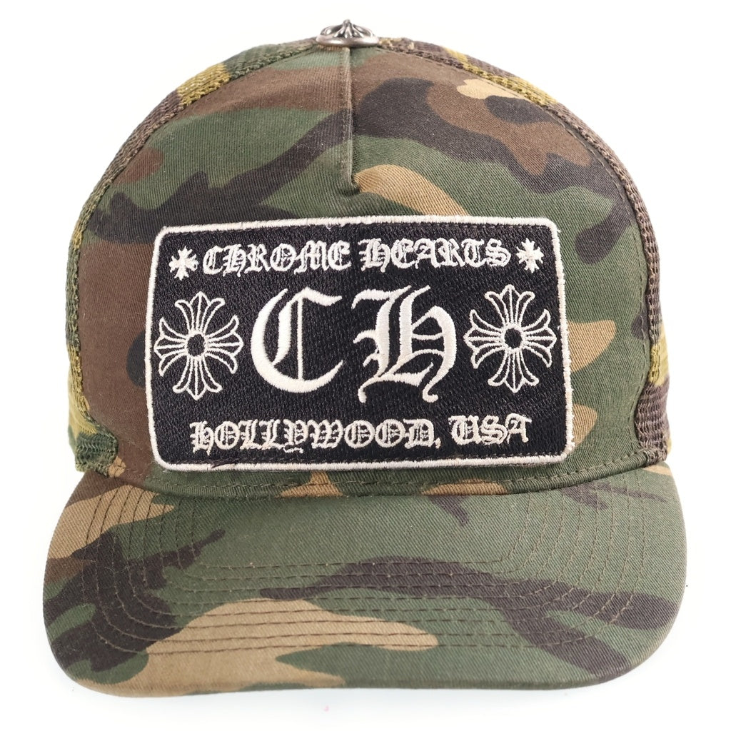CHROME HEARTS(クロムハーツ) OLD TRUCKER CAP オールドトラッカーキャップ CHパッチクロスボール付カモフラメッシュ帽子 カーキ