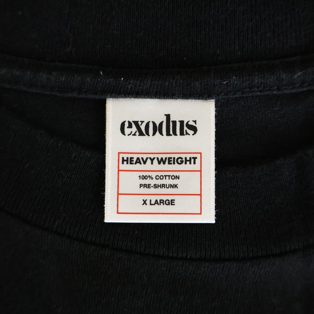 NO BRAND(ノーブランド) EXODUS(エクソダス) DOG SHIT T SHIRT ドッグシット フロントプリント 半袖Tシャツ カットソー ブラック