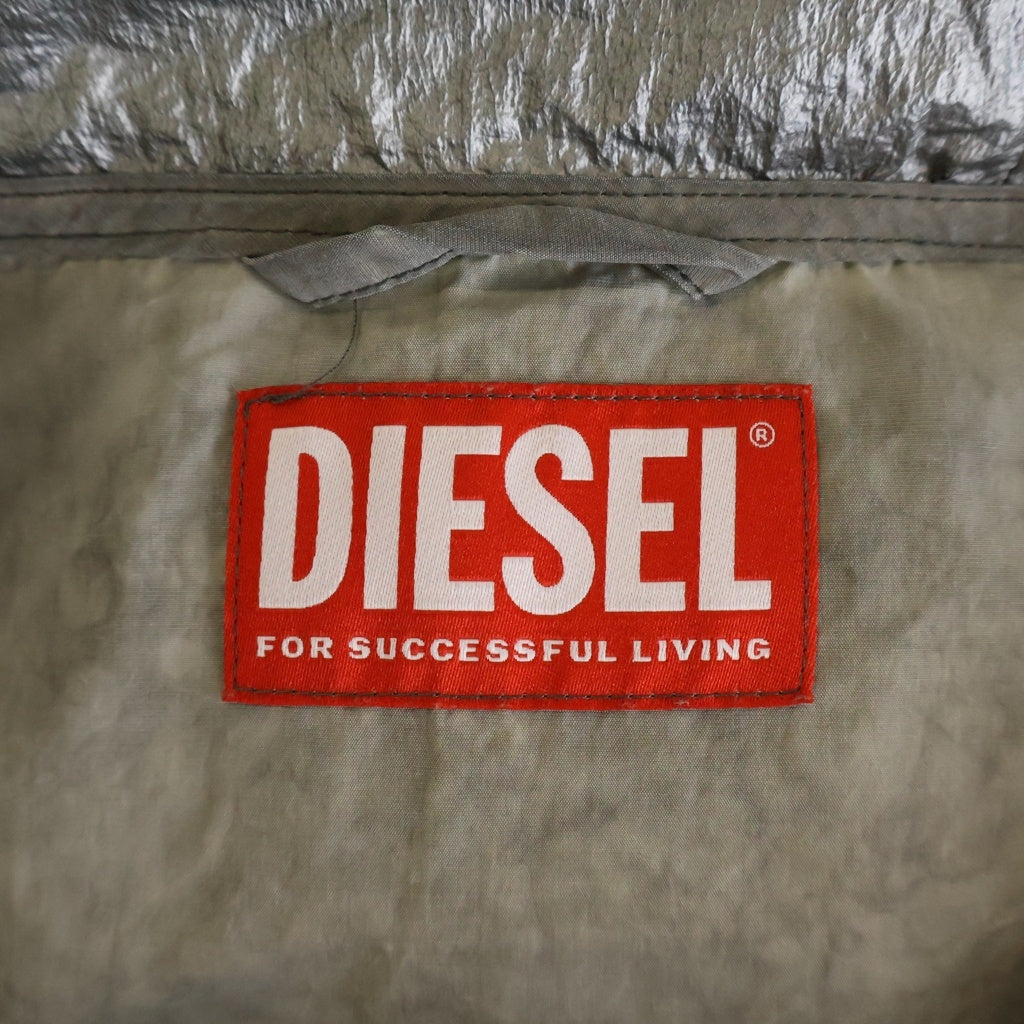 DIESEL(ディーゼル) 25SS J-Noode-A Packable Hooded Anorak Jacket ナイロン ハーフジップ アノラックジャケット グレー A16207