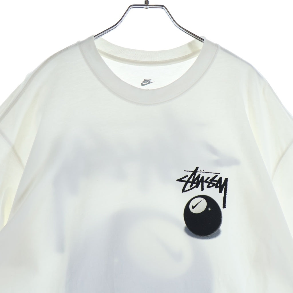 NIKE(ナイキ) ×STUSSY 8Ball Print S/S Tee エイトボール ロゴ両面プリント クルーネック 半袖Tシャツ カットソー ホワイト DO9322-100