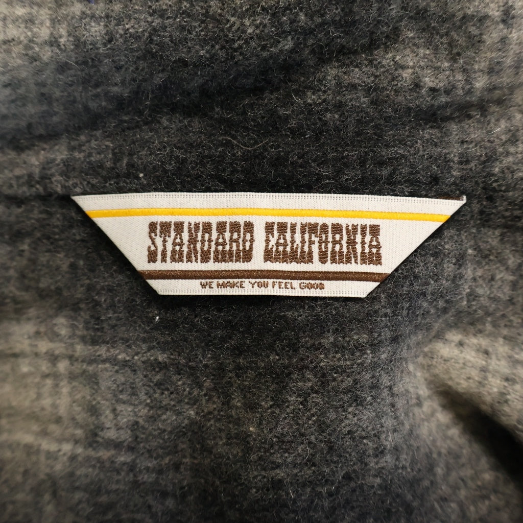 STANDARD CALIFORNIA(スタンダード カリフォルニア) Ombre Check Wool Shirts オンブレ チェック ウール 長袖シャツ ブラック