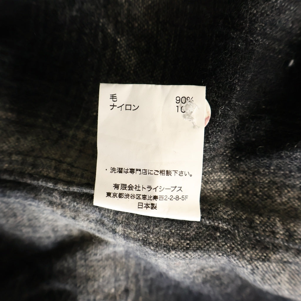 STANDARD CALIFORNIA(スタンダード カリフォルニア) Ombre Check Wool Shirts オンブレ チェック ウール 長袖シャツ ブラック