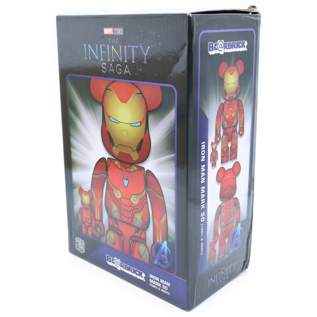 BE@RBRICK(ベアブリック) IRON MAN MARK 50 100% & 400% ベアブリック アイアンマン マーク50 フィギュア レッド