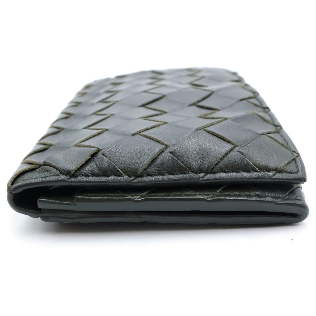 BOTTEGA VENETA(ボッテガヴェネタ) イントレチャート ロングウォレット 長財布 カードケース レザー カーキ