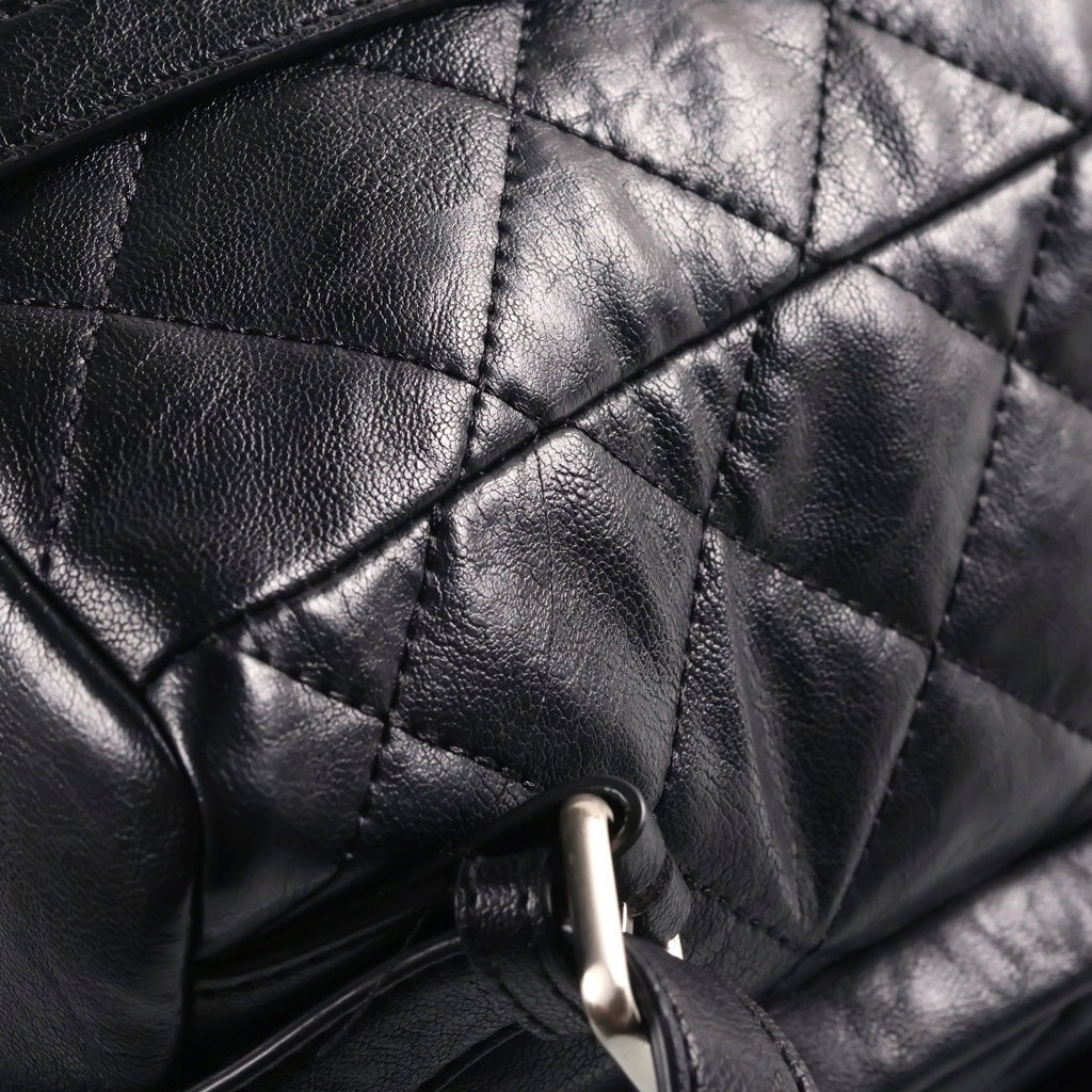 Matin Kim(マーティンキム) DOUBLE POCKET QUILTING MINI BACKPACK マルチポケット キルティング バックパック ブラック レディース