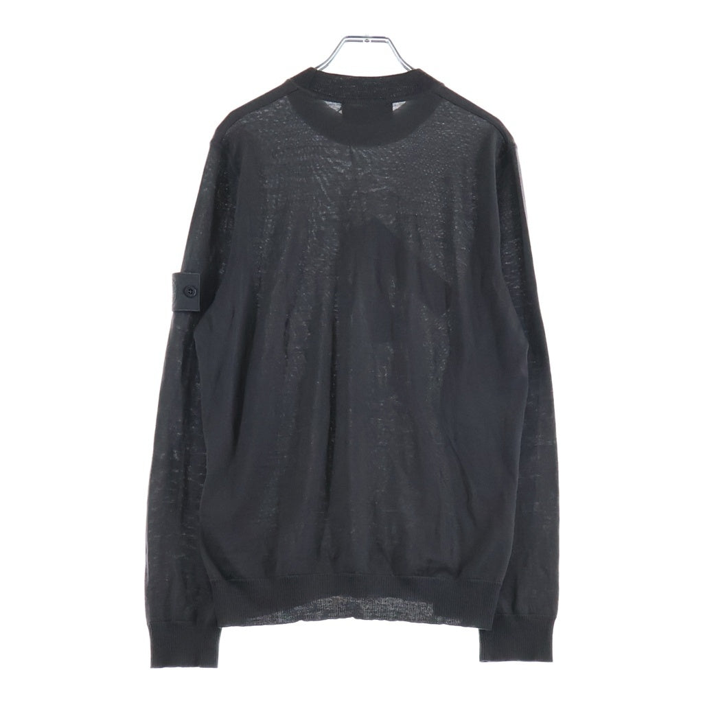 STONE ISLAND(ストーンアイランド) Wool Ghost Crewneck ウール ゴースト ロゴパッチ クルーネック 長袖 Tシャツ グレー K2S155100074S00FC