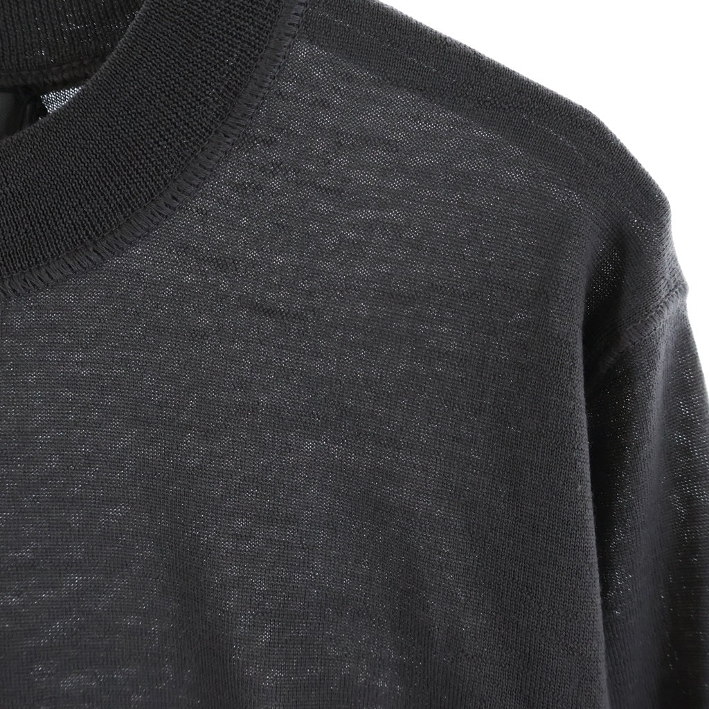 STONE ISLAND(ストーンアイランド) Wool Ghost Crewneck ウール ゴースト ロゴパッチ クルーネック 長袖 Tシャツ グレー K2S155100074S00FC