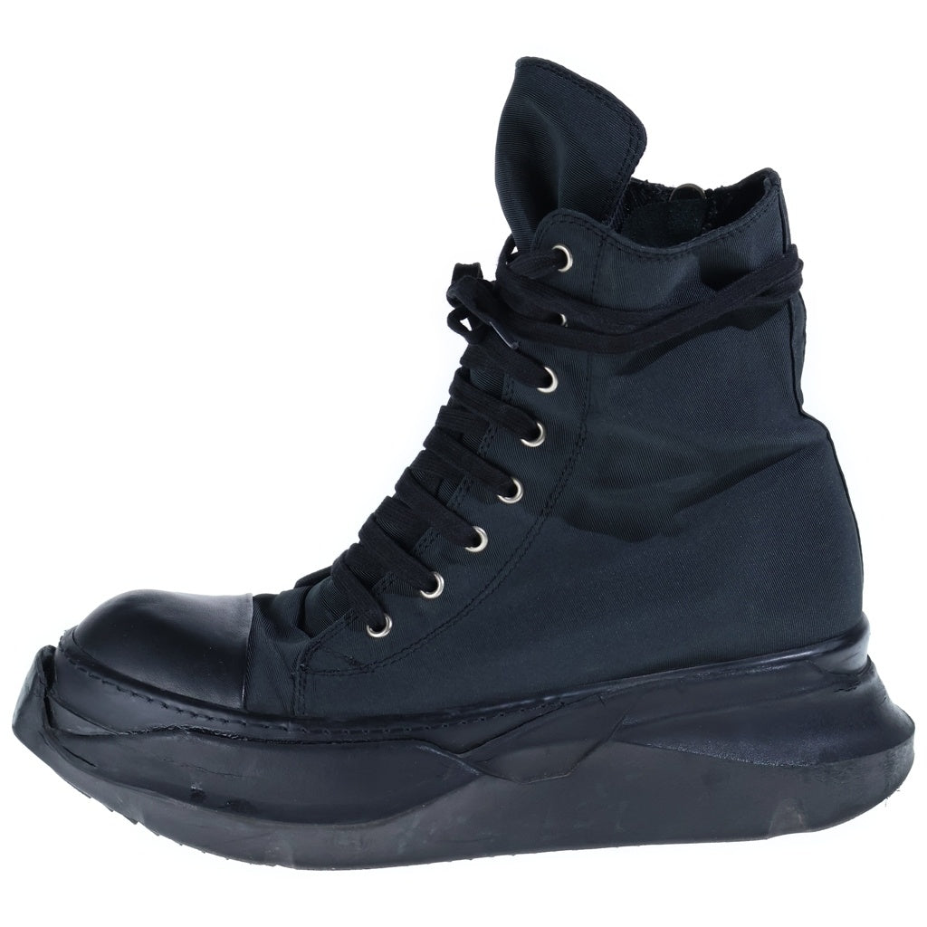Rick Owens DRKSHDW(リックオウエンス ダークシャドウ) Abstract Sneak All Black アブストラクト スネーク サイドジップ ハイカットスニーカー ブラック