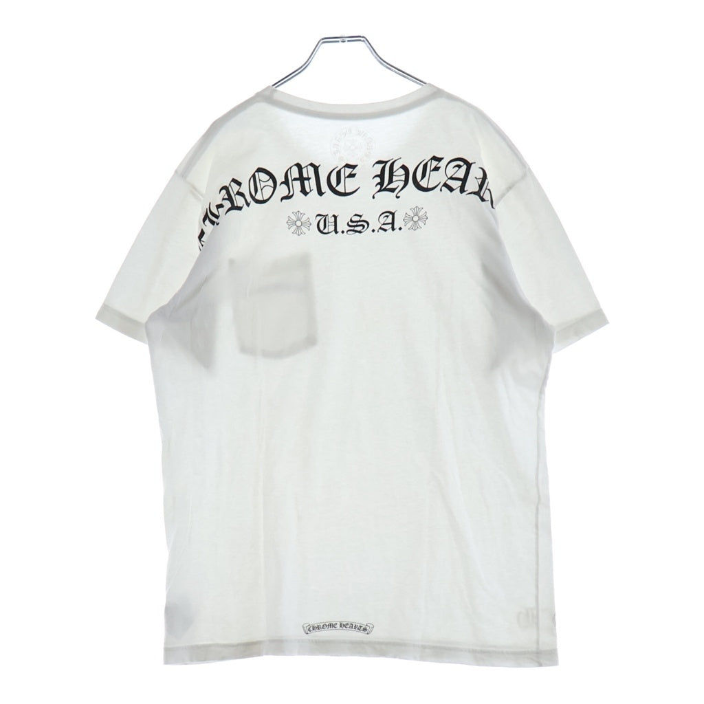 CHROME HEARTS(クロムハーツ) Back Arc Logo Print S/S T-shirt バックアーチロゴ USA プリント 半袖Tシャツ カットソー ホワイト