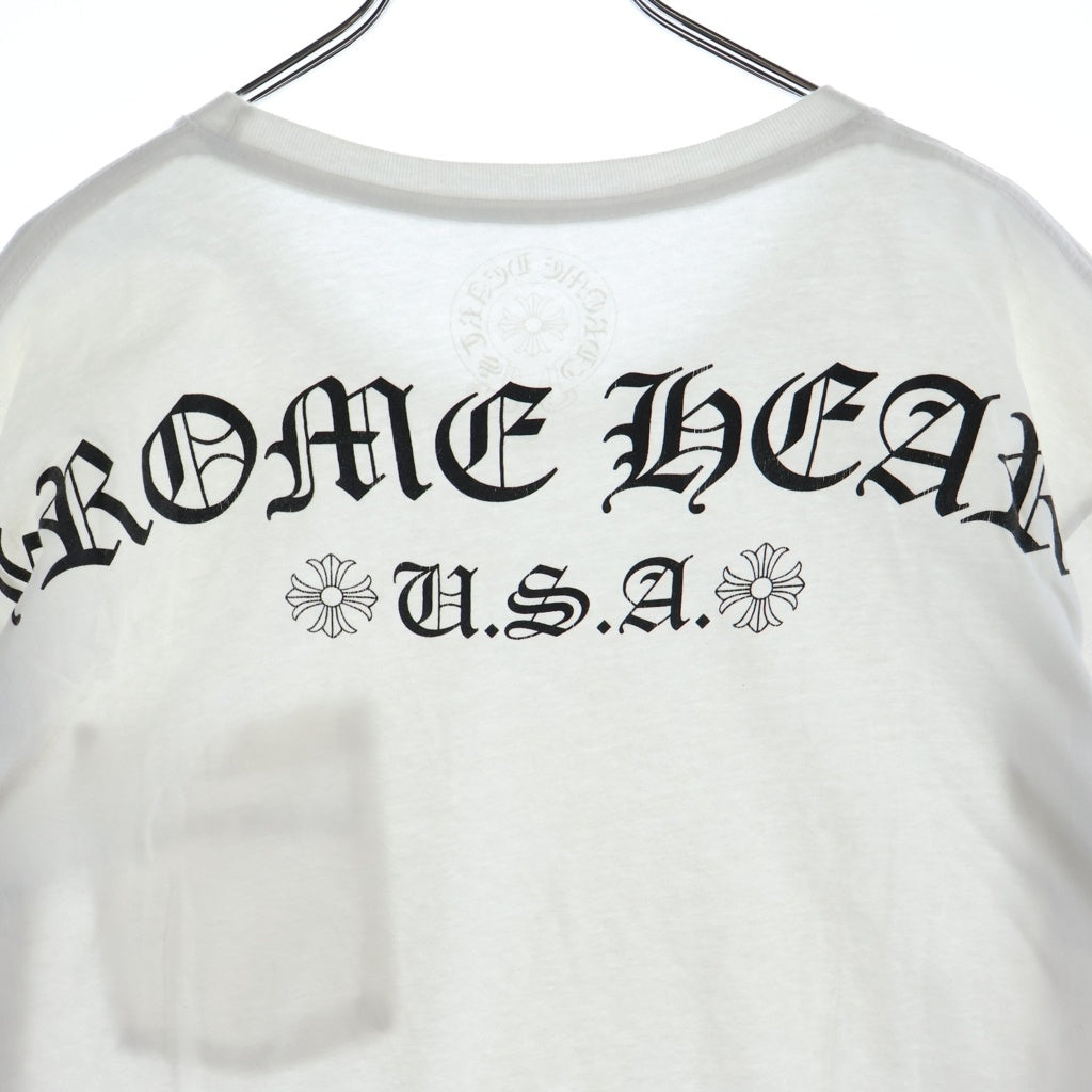 CHROME HEARTS(クロムハーツ) Back Arc Logo Print S/S T-shirt バックアーチロゴ USA プリント 半袖Tシャツ カットソー ホワイト