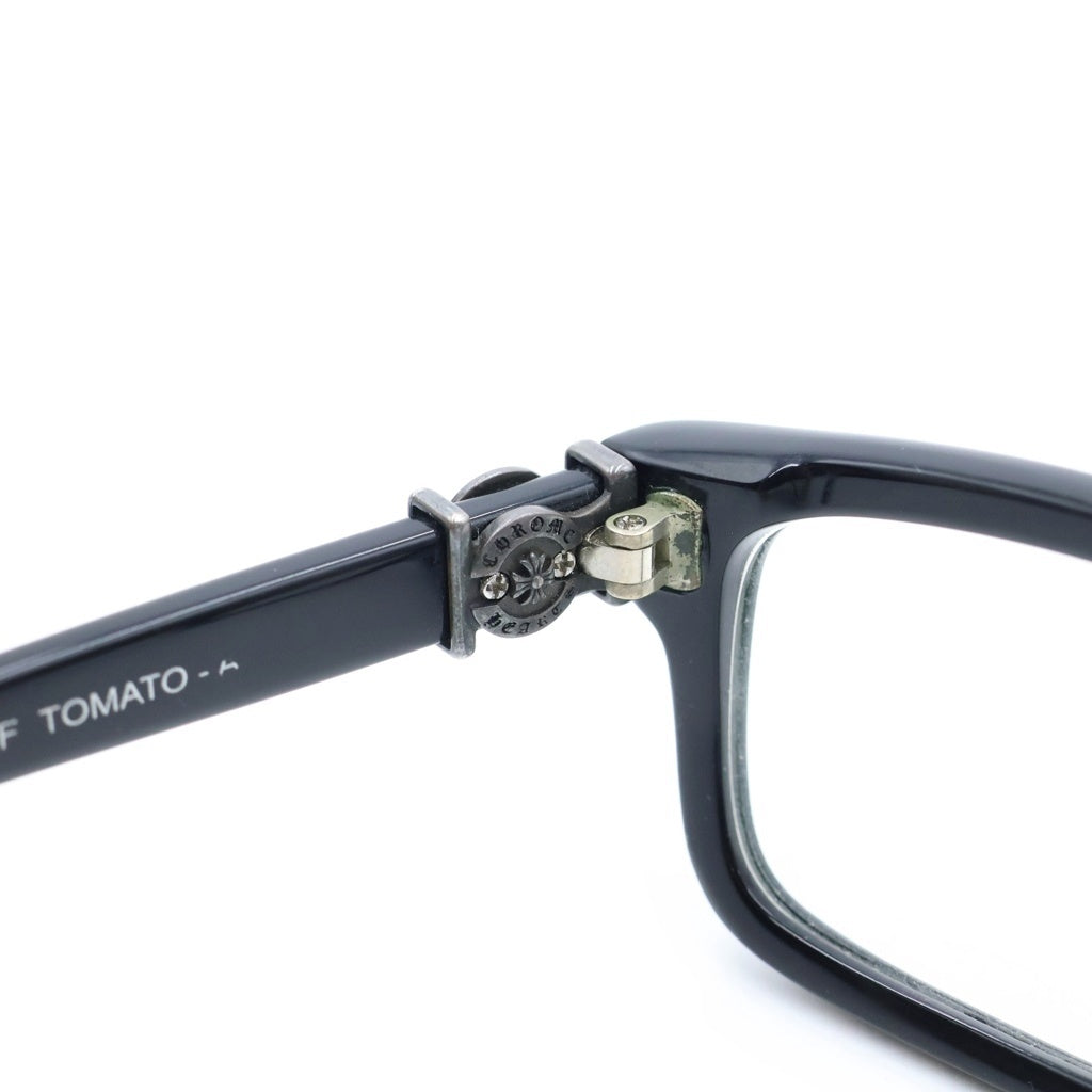 CHROME HEARTS(クロムハーツ) BEEF TOMATO-A ホースシュー シルバーテンプル スクエア アイウェア 眼鏡 ブラック