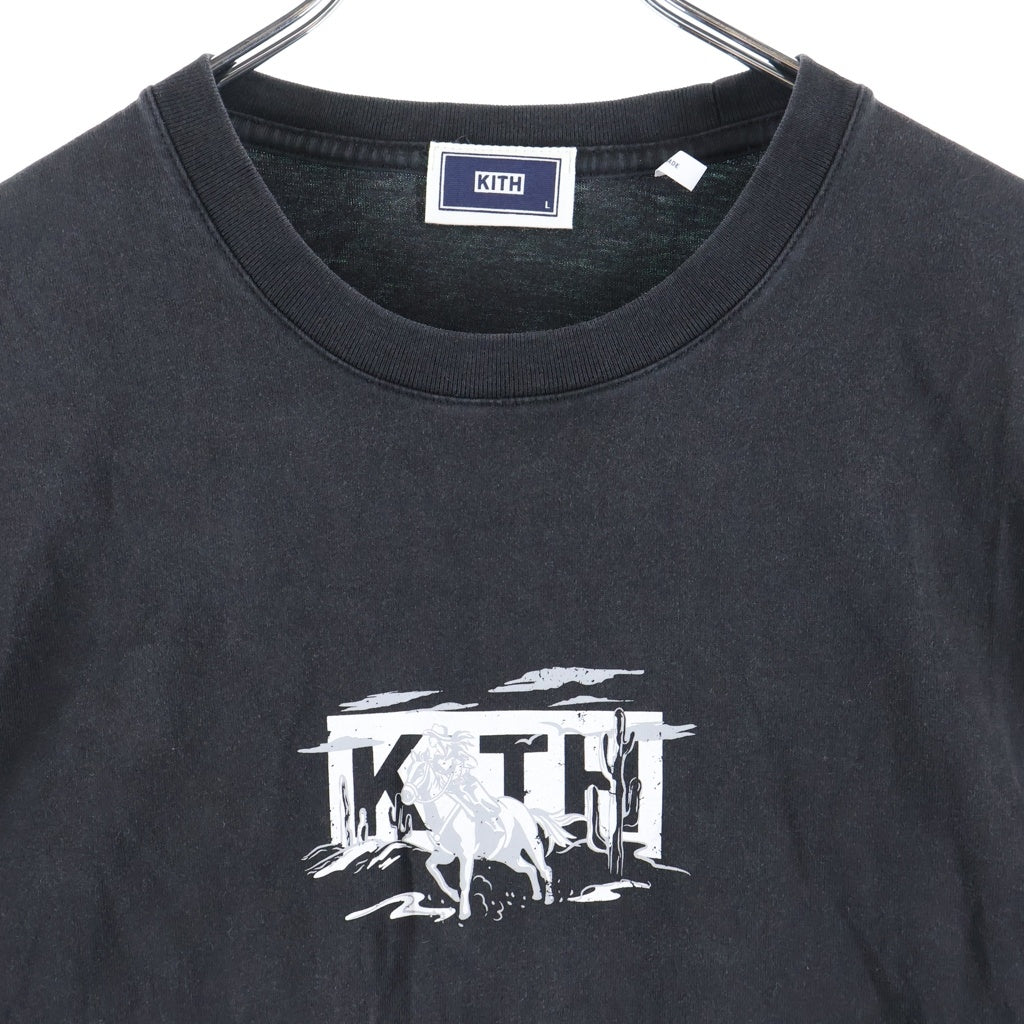 KITH(キス) Cowgirl Classic Logo Vintage Tee カウガールクラシックロゴヴィンテージ 半袖Tシャツ カットソー ブラック