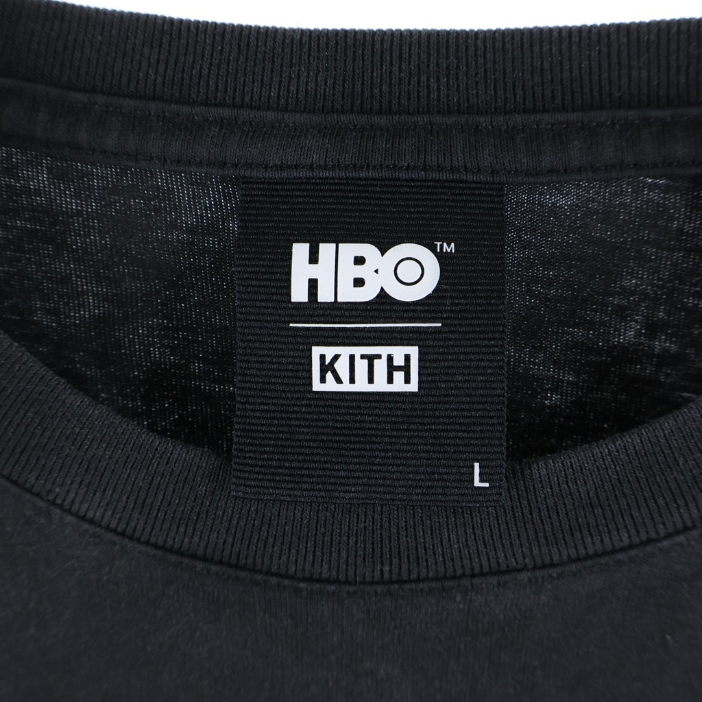 KITH(キス) ×HBO Rainbow Logo Vintage Tee エイチビーオー レインボーロゴヴィンテージ 半袖Tシャツ カットソー ブラック