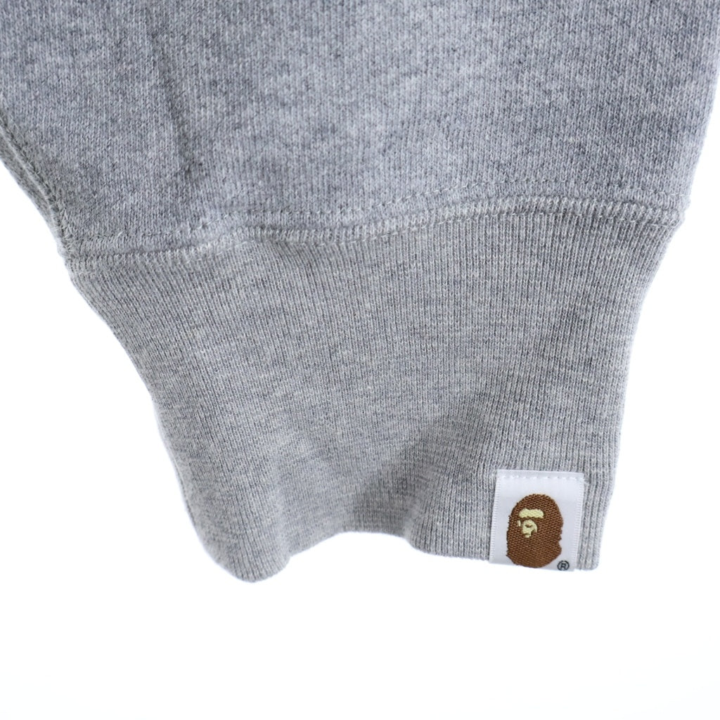 A BATHING APE(アベイシングエイプ) ×UNKLE/MO WAX Original Headz 両面プリント クルーネック スウェット トレーナー グレー