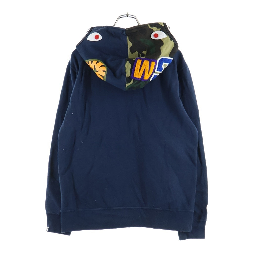 A BATHING APE(アベイシングエイプ) 1st Camo Shark Full Zip Hoodie ファーストカモ シャークフルジップフーディー パーカー ネイビー