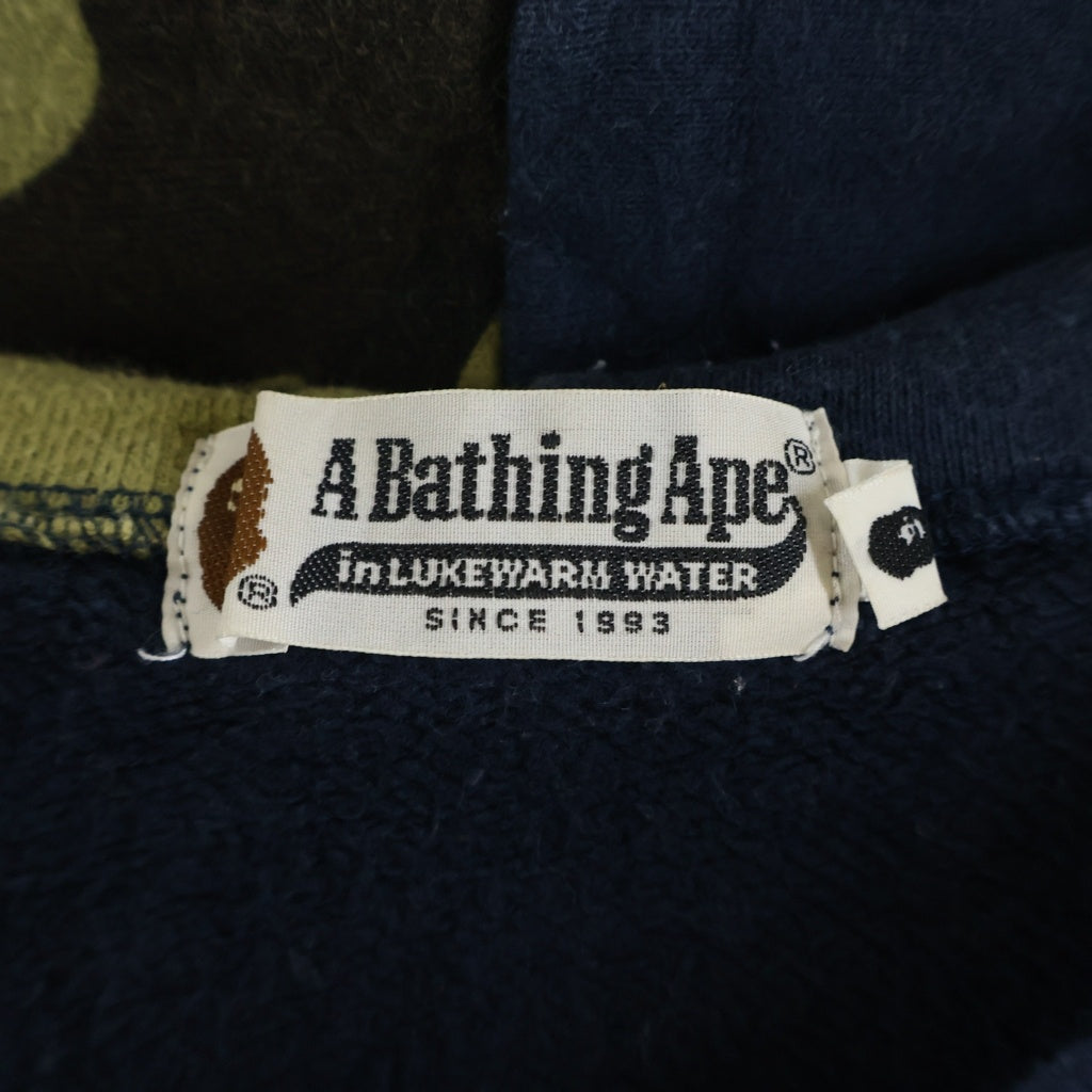 A BATHING APE(アベイシングエイプ) 1st Camo Shark Full Zip Hoodie ファーストカモ シャークフルジップフーディー パーカー ネイビー