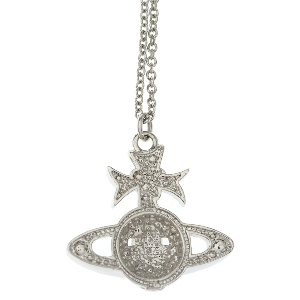 Vivienne Westwood(ヴィヴィアンウエストウッド) ブラックストーンオーブ ネックレス シルバー/ブラック