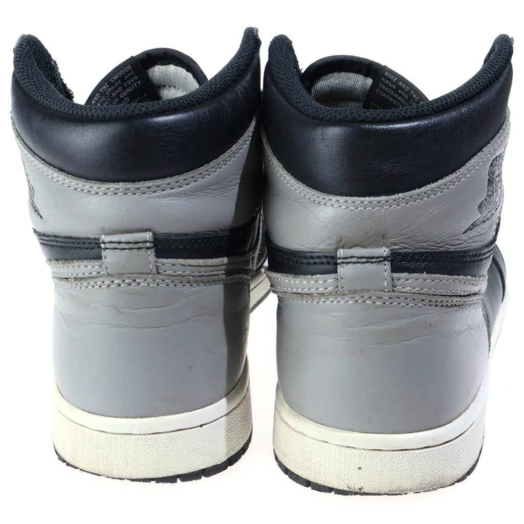 NIKE(ナイキ) AIR JORDAN 1 RETRO HIGH OG SHADOW エアジョーダン1 シャドー ハイカットスニーカー ブラック/グレー US7.5/25.5cm 555088-013
