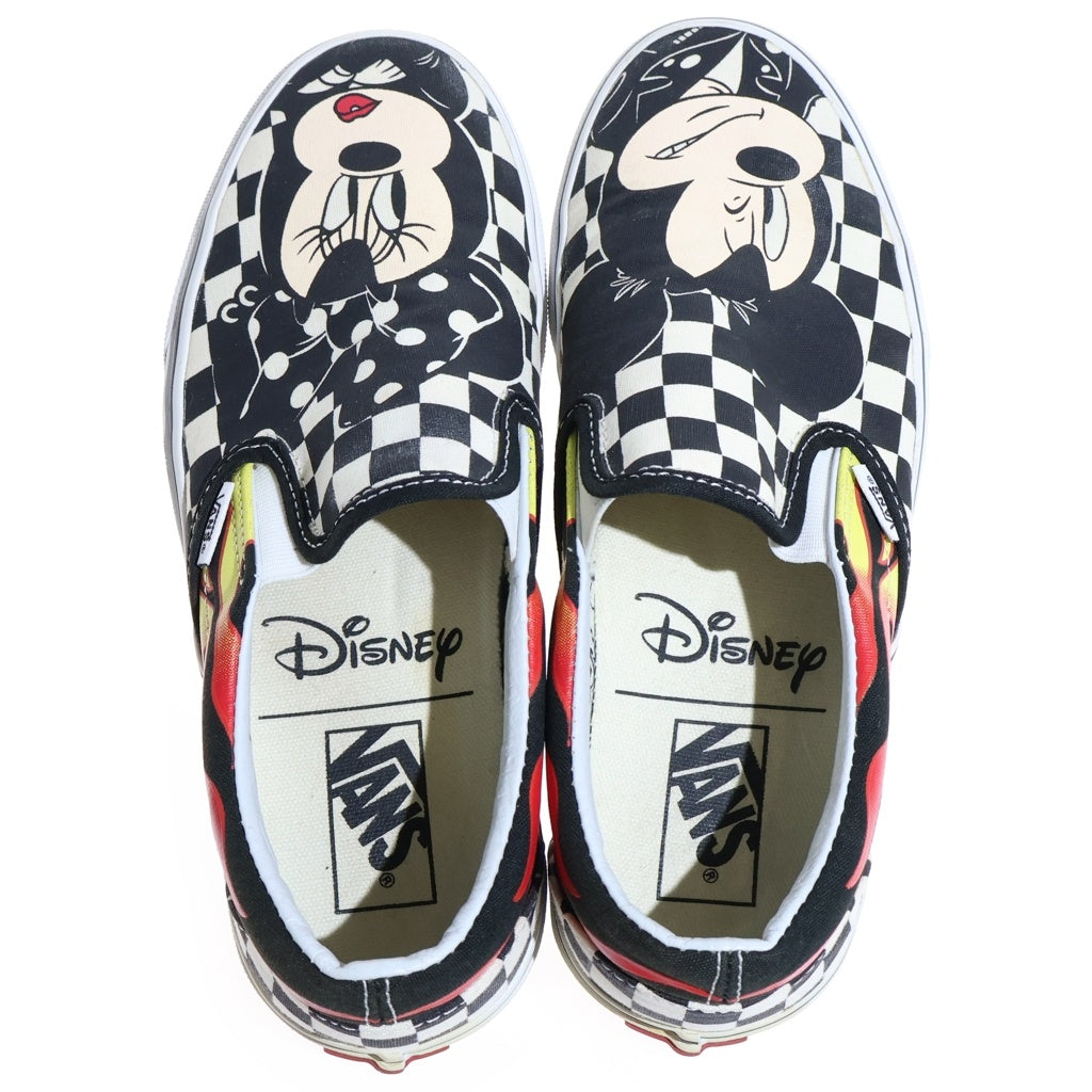 VANS(ヴァンズ) ×DISNEY Classic Slip-On Mickey & Minnie ディズニー クラシックスリッポン ミッキー&ミニー ローカットスニーカー マルチ US8/26cm VNOA38F7UJ4