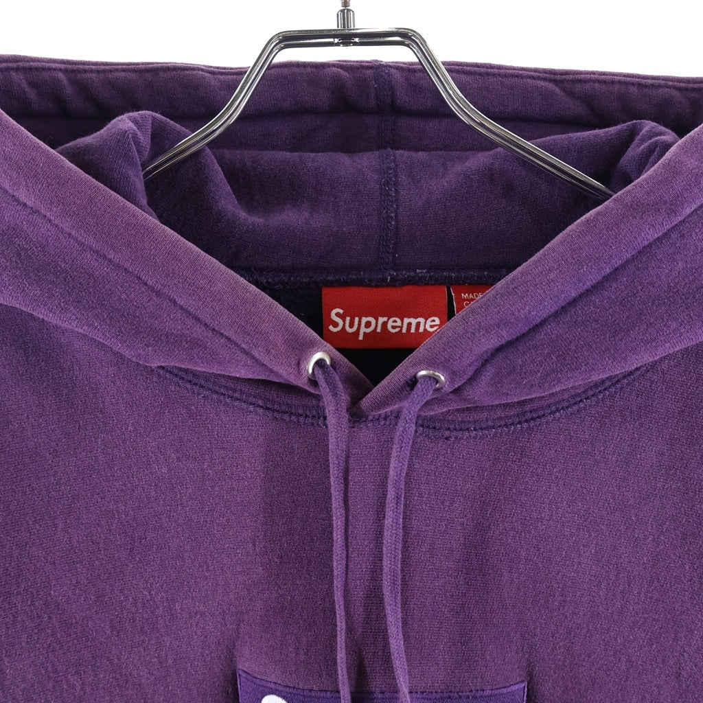 SUPREME(シュプリーム) 23AW Box Logo Hooded Sweatshirt ボックスロゴ 刺繍 プルオーバーパーカー フーディ パープル