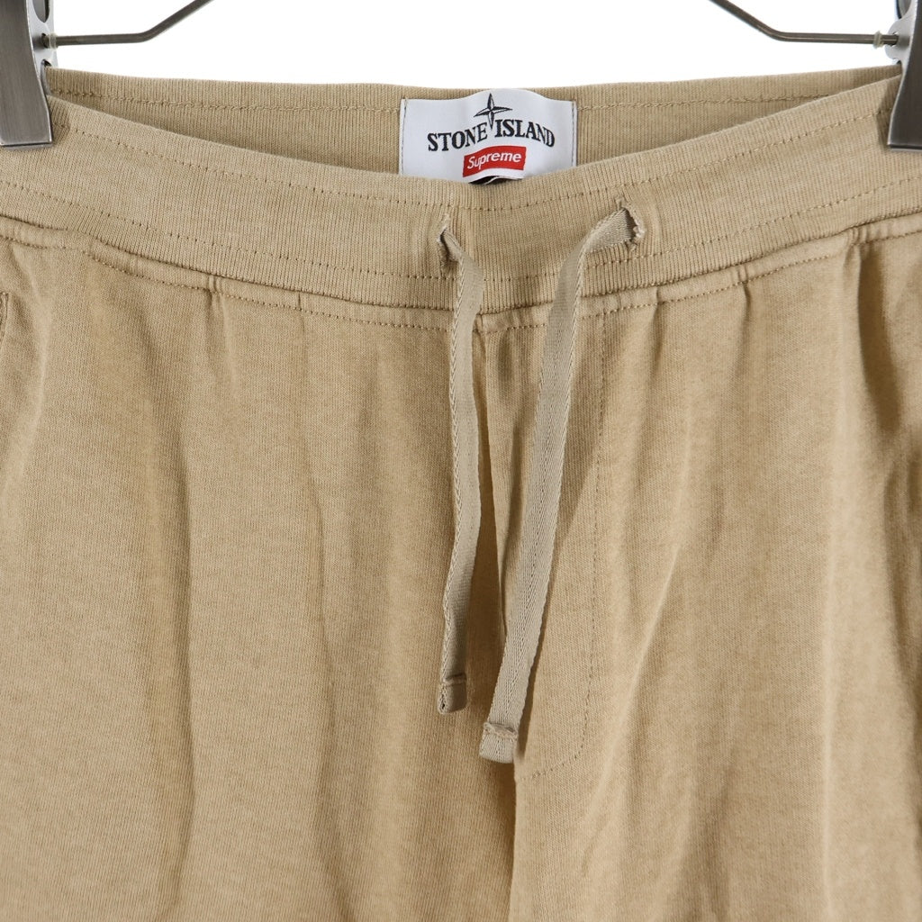 SUPREME(シュプリーム) 22SS ×STONE ISLAND Stripe Sweatpant ストーンアイランド ロゴパッチ ストライプ スウェットパンツ ベージュ 7625602S2