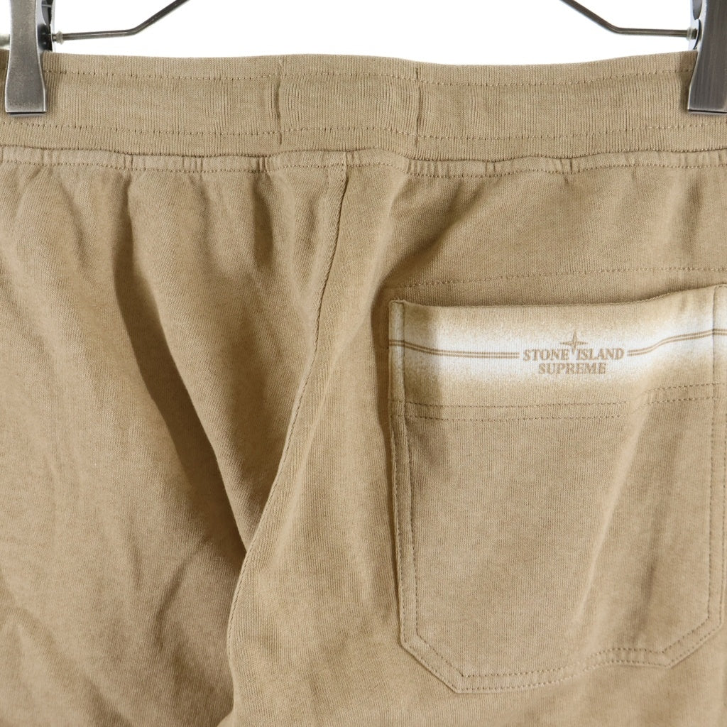 SUPREME(シュプリーム) 22SS ×STONE ISLAND Stripe Sweatpant ストーンアイランド ロゴパッチ ストライプ スウェットパンツ ベージュ 7625602S2