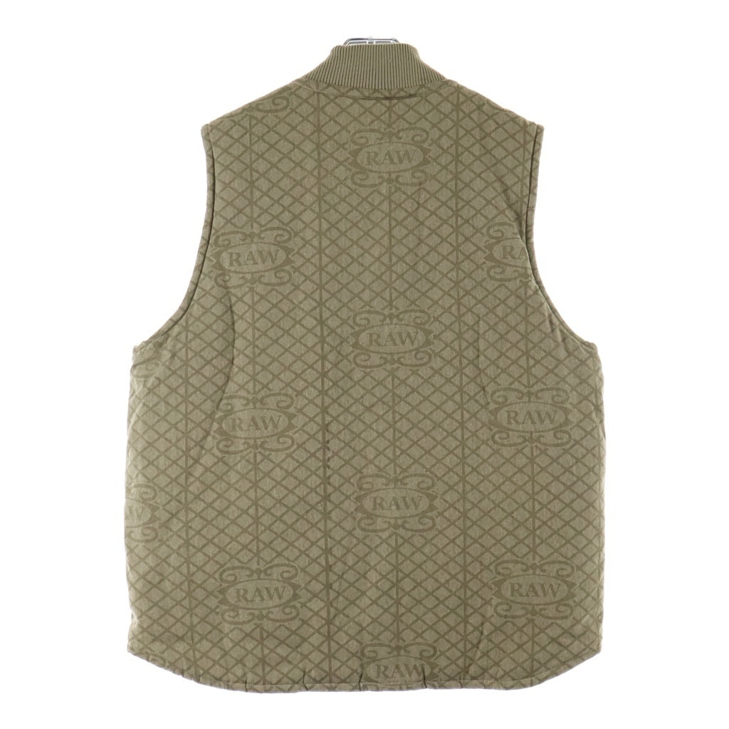 NO BRAND(ノーブランド) 【INTERBREED インターブリード 】×RAW ロウ ジップアップ ダック ベスト ベージュ