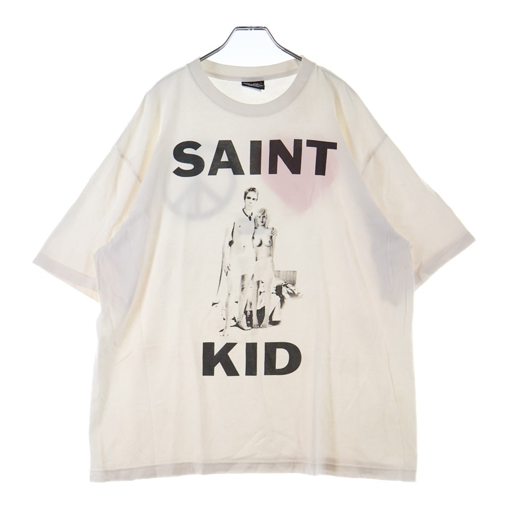 SAINT MICHAEL(セントマイケル) 23AW ×The Kid Laroi キッドラロイ 両面グラフィックデザインプリント クルーネック 半袖Tシャツ カットソー ホワイト SM-A23-0000-C31
