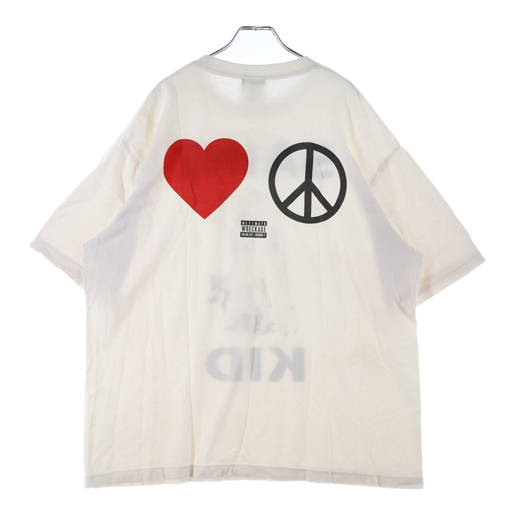 SAINT MICHAEL(セントマイケル) 23AW ×The Kid Laroi キッドラロイ 両面グラフィックデザインプリント クルーネック 半袖Tシャツ カットソー ホワイト SM-A23-0000-C31