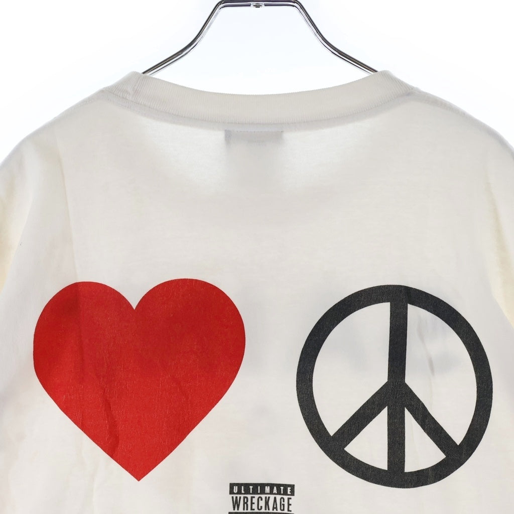 SAINT MICHAEL(セントマイケル) 23AW ×The Kid Laroi キッドラロイ 両面グラフィックデザインプリント クルーネック 半袖Tシャツ カットソー ホワイト SM-A23-0000-C31