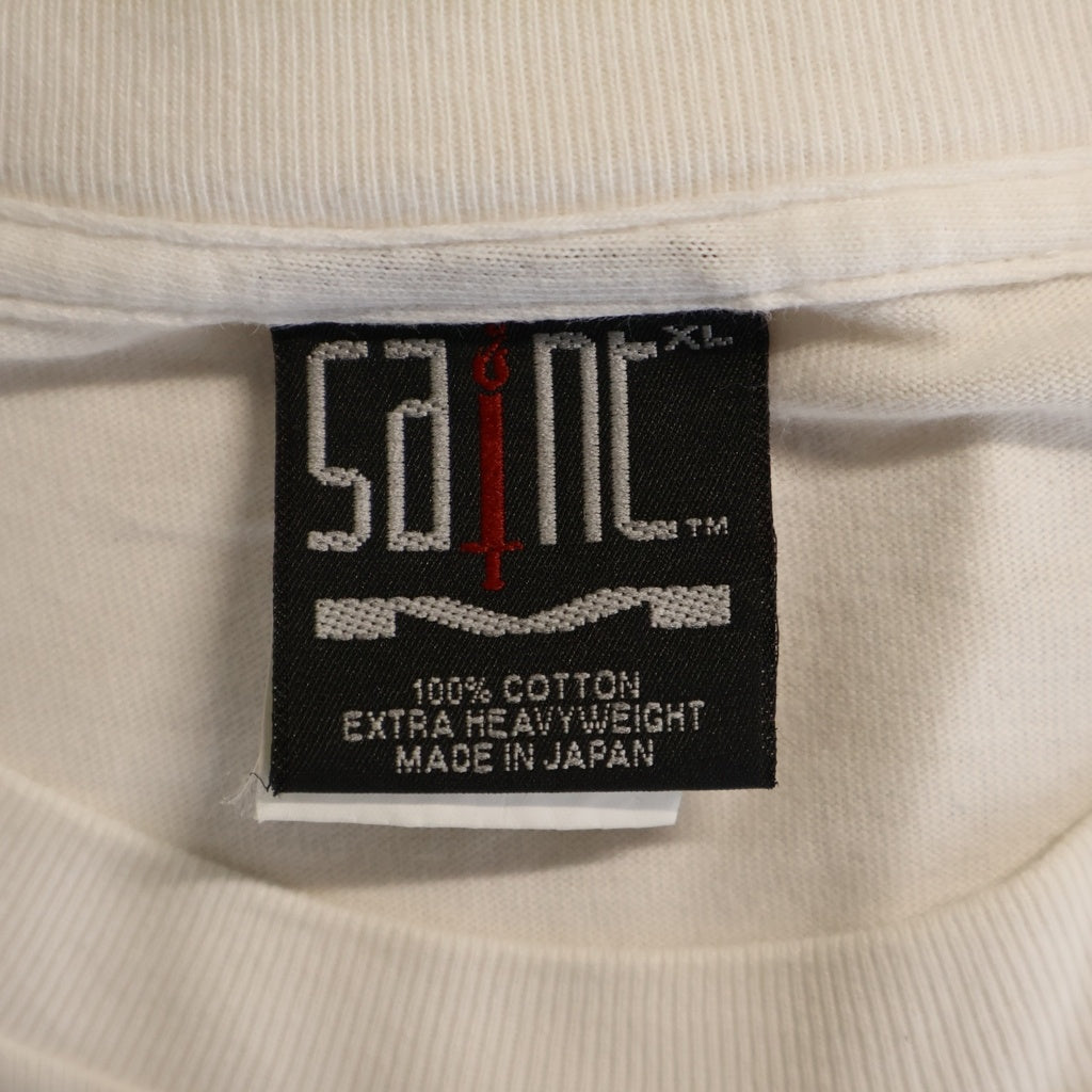 SAINT MICHAEL(セントマイケル) 23AW ×The Kid Laroi キッドラロイ 両面グラフィックデザインプリント クルーネック 半袖Tシャツ カットソー ホワイト SM-A23-0000-C31