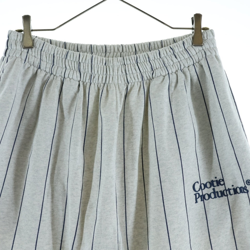 COOTIE PRODUCTIONS(クーティー プロダクションズ) Allover Print Open End Yarn Sweat Easy Pants ストライプ総柄 オープンエンドヤーン スウェット イージーパンツ ホワイト