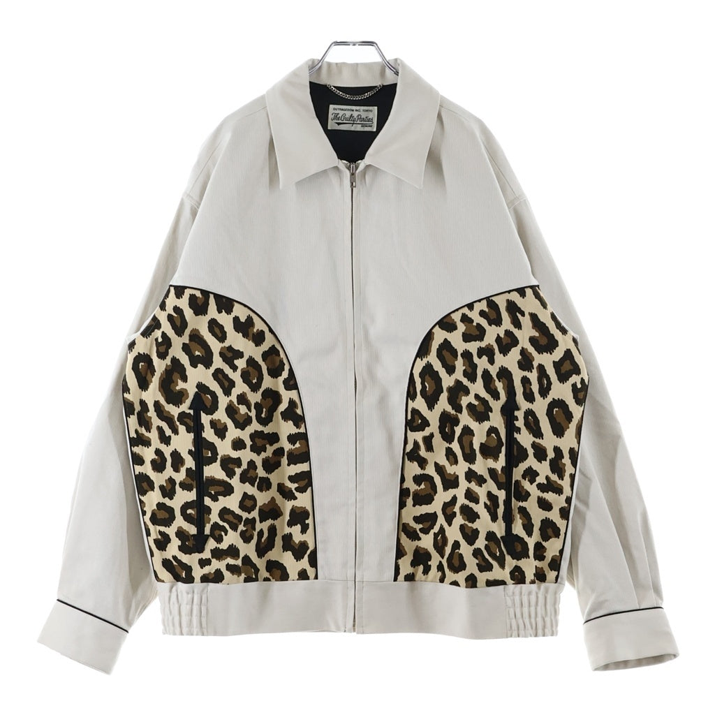 WACKO MARIA(ワコマリア) 23SS Western Jacket レオパード柄 切替 ジップアップ ウエスタンジャケット ホワイト