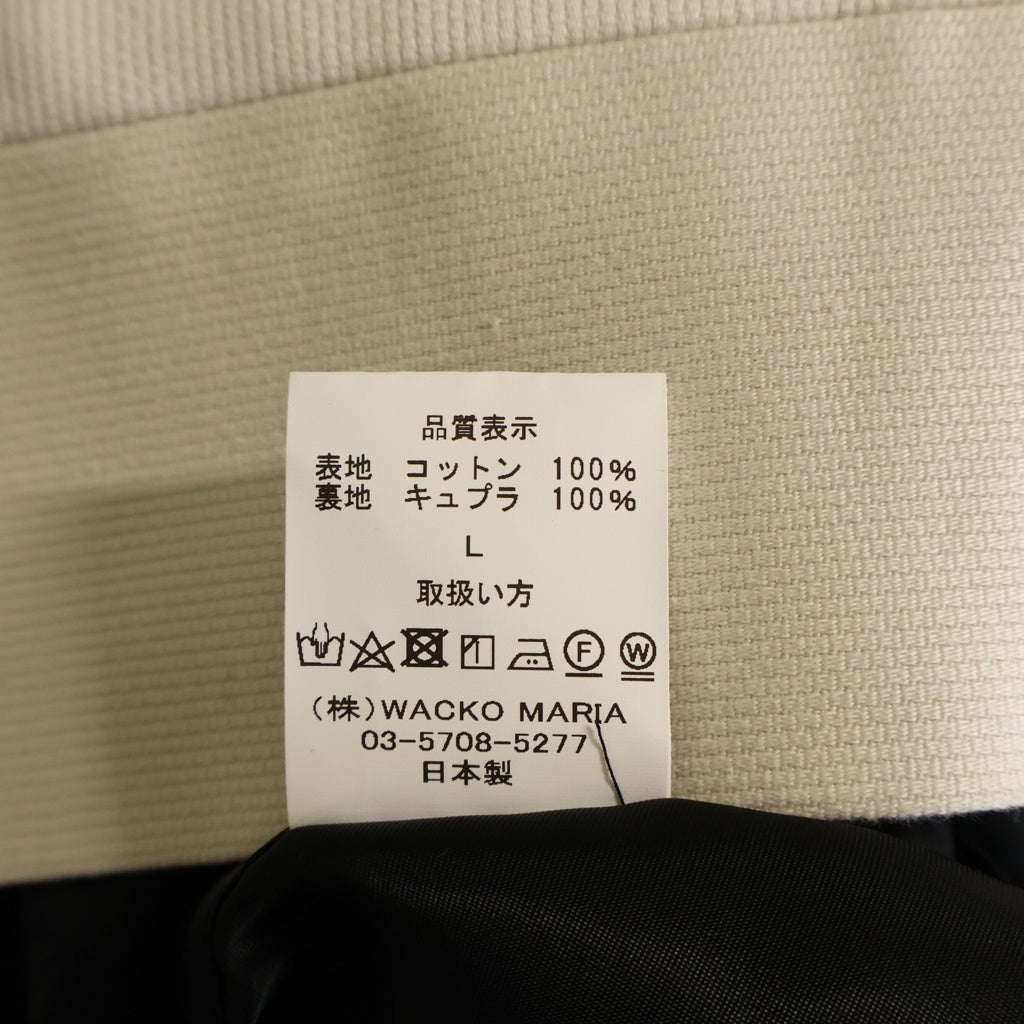 WACKO MARIA(ワコマリア) 23SS Western Jacket レオパード柄 切替 ジップアップ ウエスタンジャケット ホワイト
