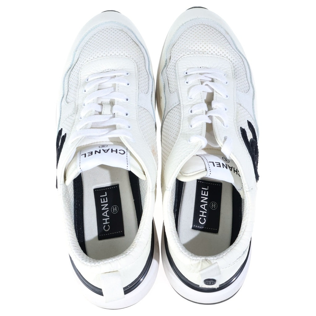 CHANEL(シャネル) 21SS SPORT-FLYER in Ivory スポーツ フライヤー インアイボリー メッシュ ローカットスニーカー ホワイト G37492
