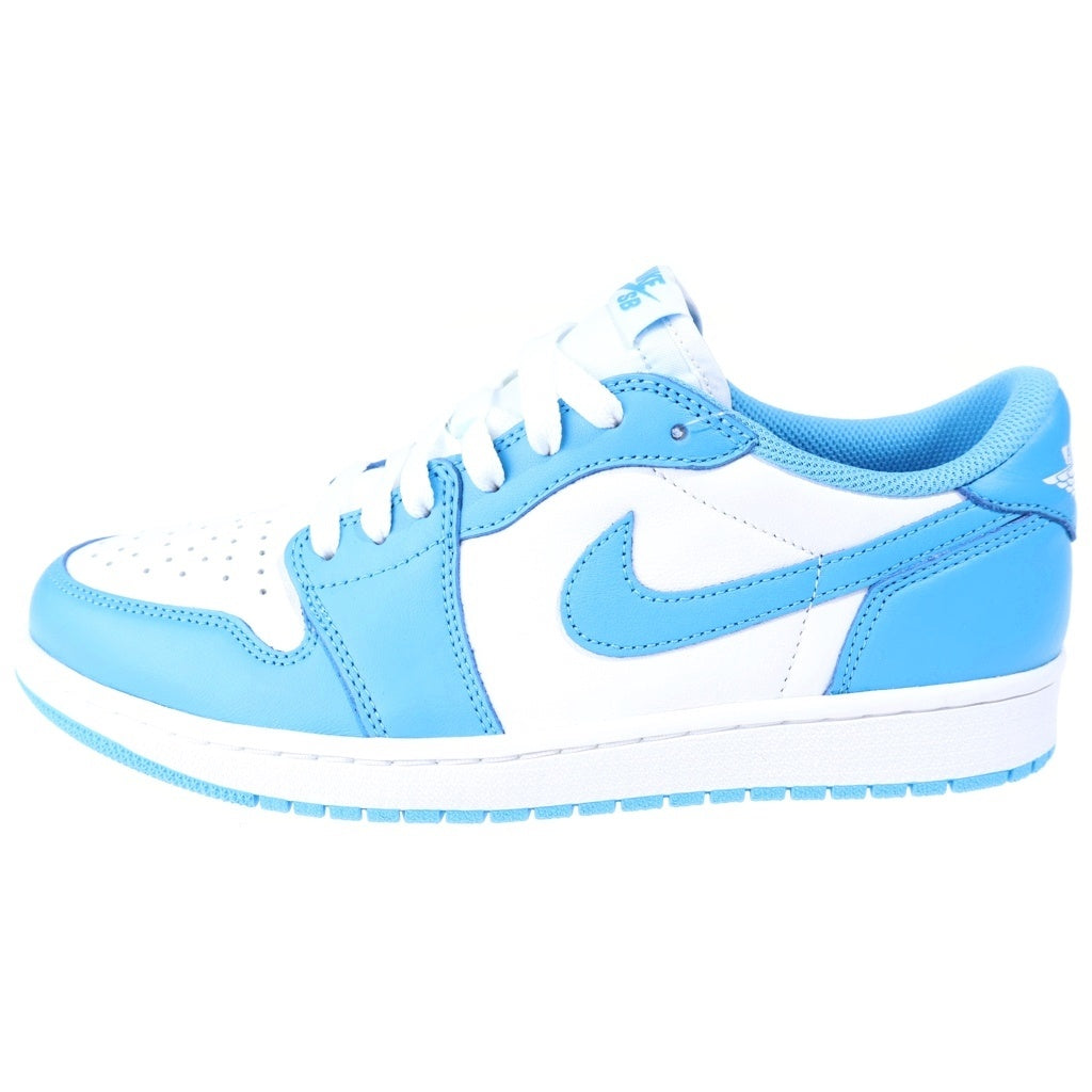 NIKE SB(ナイキエスビー) AIR JORDAN 1 LOW UNC エアジョーダン1 ロー ローカットスニーカー シューズ ホワイト/ブルー US9.5/27.5cm CJ7891-401