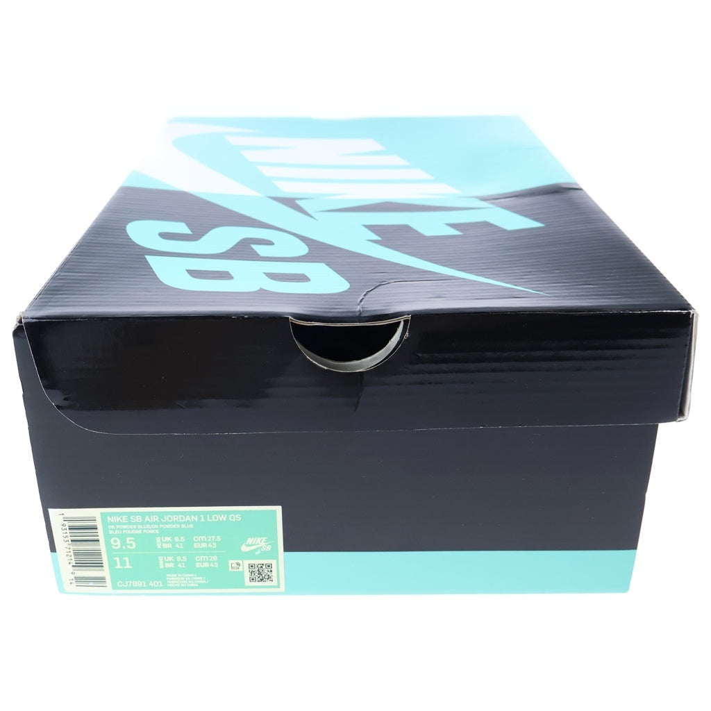 NIKE SB(ナイキエスビー) AIR JORDAN 1 LOW UNC エアジョーダン1 ロー ローカットスニーカー シューズ ホワイト/ブルー US9.5/27.5cm CJ7891-401